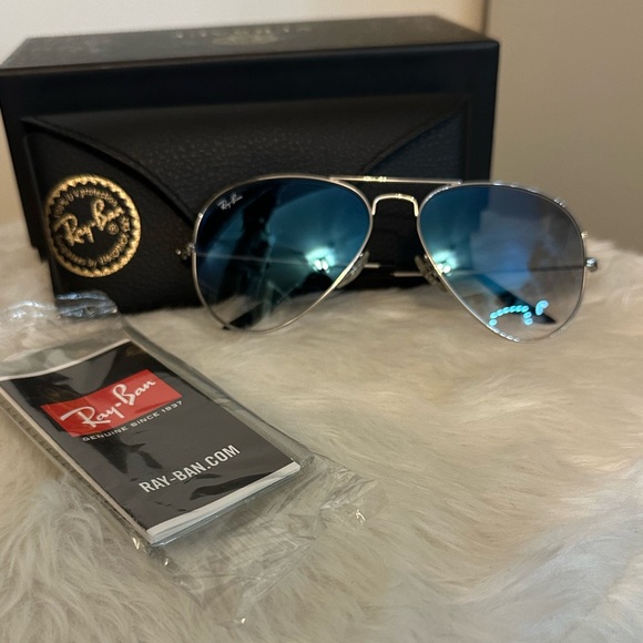 Ray-Ban Accessories - Ray-Ban Blue Aviator Sunglasses Unisex
